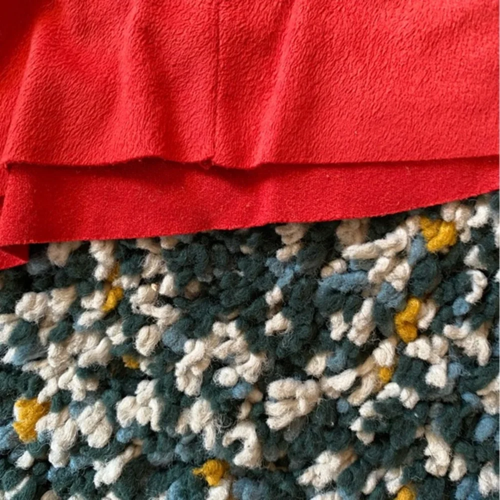 Unique 90s Vintage Microsuede & Denim Midi Skirt sz 6 - Picture 5 of 11